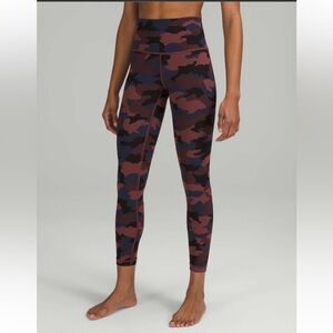 Lululemon Athletica Wunder Under High - Rise Tigh 25” Smoky Red Multi Leggings